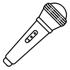 Blutooth mic line art vector