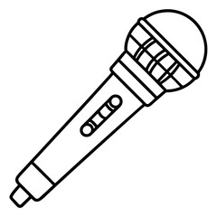 Blutooth mic line art vector