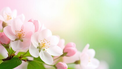 Fototapeta premium Spring Blossom Detail Soft Pastel Colors