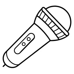 Blutooth mic line art vector
