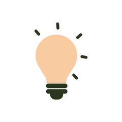 light bulb  logo icon illustration flat