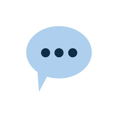 bubble chat logo icon illustration flat