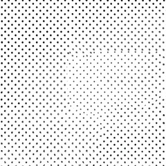 Abstract black and white pattern of dots.  Geometric,  grid-like structure with subtle radial distortion