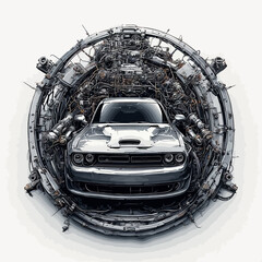Obraz premium Car Workshop Logo Very Cool
