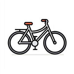 Simple line art illustration of a bicycle (1)