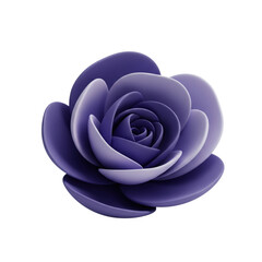 Elegant lavender rose rendered in smooth gradient shades against dark background