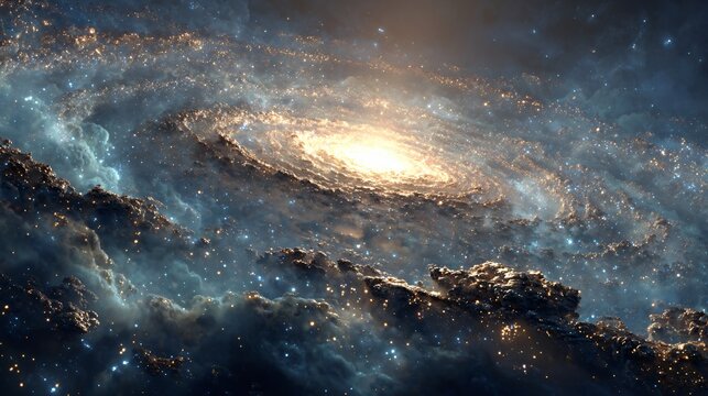Protoplanetary disk with glowing molecular constellations in deep space, cinematic sci-fi concept
