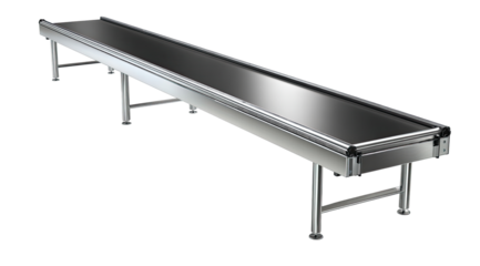 Long stainless steel conveyor belt