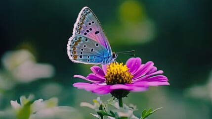 Vibrant butterfly on a flower