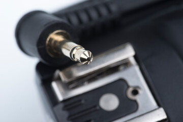 Blitzschuh in Nahaufnahme