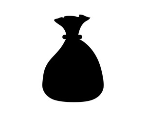 Silhouette of a Bag or Sack, Possibly Filled with Treasures or Goods