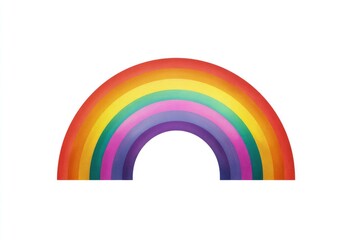 Colorful rainbow arch against a white background