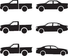 set of cars vector