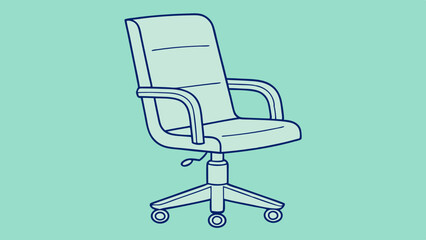 Vector illustration of a comfortable office chair for workspace design and ergonomic furniture concepts