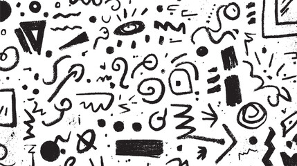 Hand drawn doodle sketch style. Sketch arrow element, star, heart shape. crown vector illustration . Cute flower, heart, cloud, star, crown and rainbow in colorful kid scribble