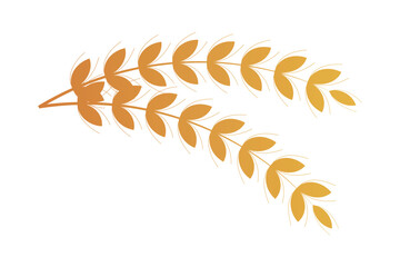 wheat icon, agriculture rice icon, ears of wheat vector illustration.