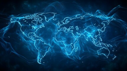 Abstract digital wallpaper background display showing futuristic neon wave-inspired curved patterns