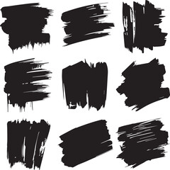 black brush strock set 
