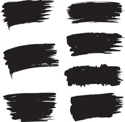 black brush strock set 