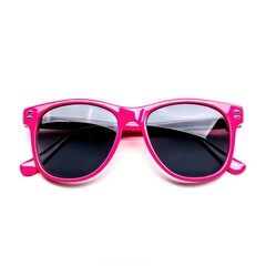 Pink sunglasses, dark lenses,  fashion accessory