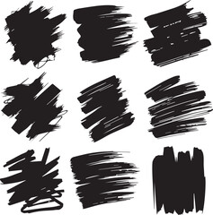 black brush strock set 