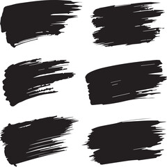 black brush strock set 