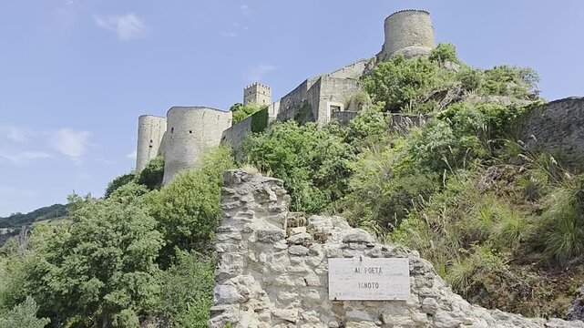The landscape around the castle of Roccascalegna, a medieval town in Abruzzo, Italy.