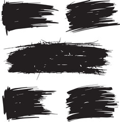 black brush strock set 