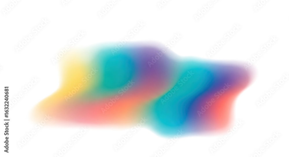 Poster abstract gradient blob with vibrant colors against a dark digital canvas