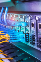 Data transfer by optical fibre information technology.