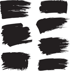 black brush strock set 