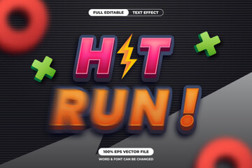 Traffic Crusher game title with road signs, Editable Text Effect Font Style