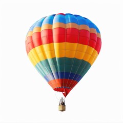 Fototapeta premium Colorful hot air balloon against white background