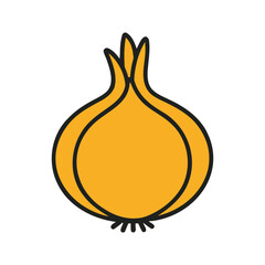 Simple vector illustration of an onion.