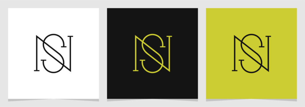 NS or SN Initial Brand Minimalist Logo Vector Element , Letter Logo for Brand Company or Identity