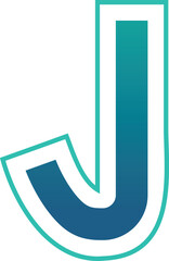 Arc Shaped J Letter Logo