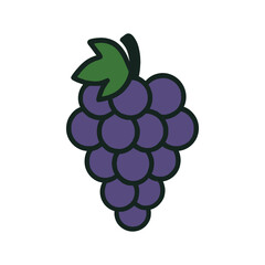 A simple vector illustration of a bunch of grapes.