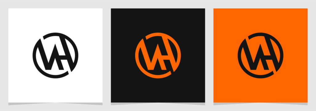 WH or HW Initial Brand Monogram Logo Vector Element , Letter Logo for Brand Company or Identity
