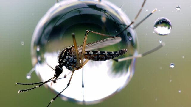 Mosquito Encapsulated: A Macro View of Insect and Water