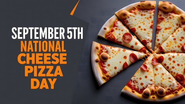 Celebrate National Cheese Pizza Day on September 5th with delicious slices, melted cheese, pepperoni, and tasty pizza perfection everywhere.