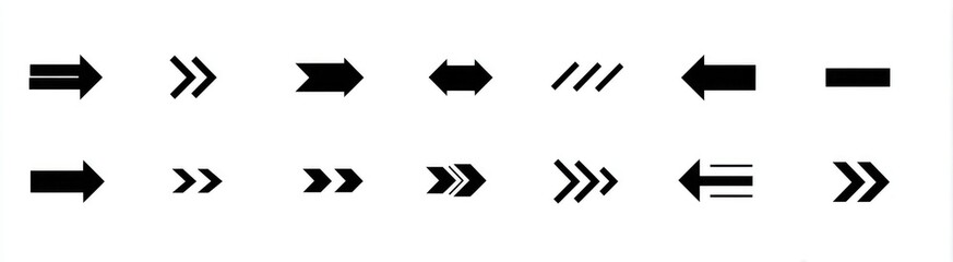 Various black arrow symbols