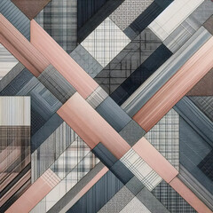 A modern plaid fabric design, Ai generated image