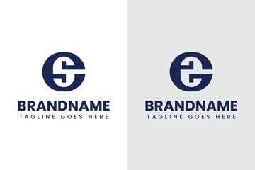 Letters ES or GZ Monogram Logo, suitable for any business with ES SE GZ ZG initials