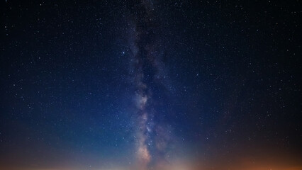 Milky way stars and constellations with a galaxy background.