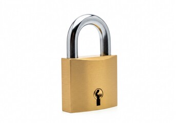 Naklejka premium lock on white background isolated 