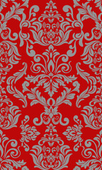 Classic Damask Seamless
Pattern - Vector Illustration for Elegant Textile
Design,Damask,Jacquard loom, Brocade, Satin weave,ethnic, geometric, textile, fabric, motif, retro, 