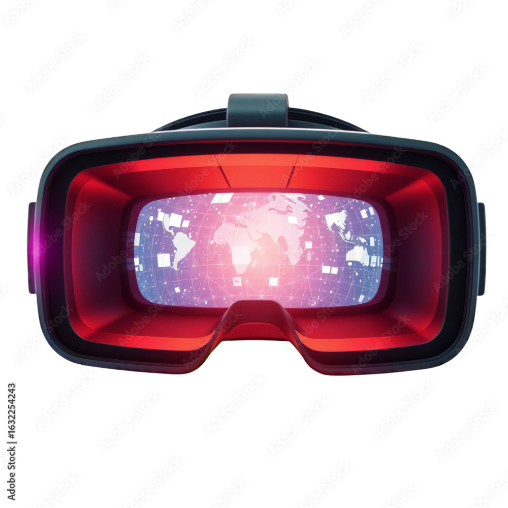 Poster experience the future of digital interaction with a virtual reality headset showcasing a connected w