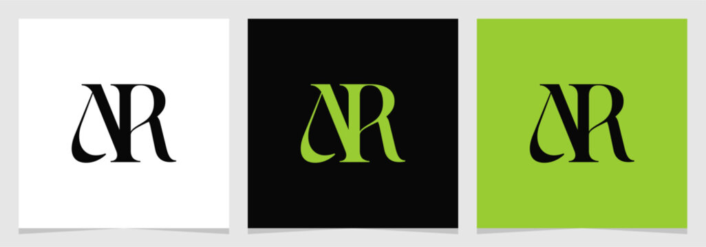 AR Initial Monogram Logo Vector Element , Letter Logo for Brand Company or Identity , EPS - Powered by Adobe