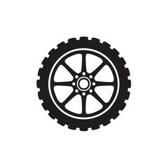 Fototapeta premium Off Road Tire Wheel Vector Illustration. Durable tread and sleek design perfect for automotive, racing, or transportation needs