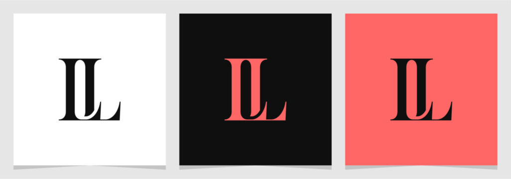LL Initial Monogram Logo Vector , Letter Logo for Brand Company